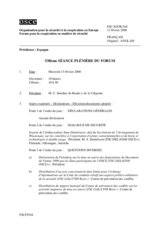 Journal of the 538th Plenary Meeting of the Forum for Security Co-operation (fr)