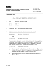 Journal of the 539th Plenary Meeting of the Forum for Security Co-operation