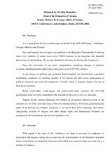 Statement by Mr.Oleg Shamshur, Deputy Foreign Minister of Ukraine, Head of the Ukraine Delegation