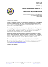 US Country Reports on Human Rights Practices for 2007 released