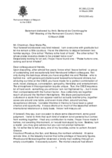 Farewell statement delivered by Ambassador Bertrand de Crombrugghe