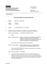 Journal of the 540th Plenary Meeting of the Forum for Security Co-operation (de)