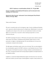 Statement by State Secretary, Ambassador Carsten Søndergaard, Royal Danish Ministry of Foreign Affairs