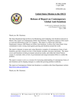 Statement by the Delegation of the United States on Release of Report on Contemporary Global Anti-Semitism