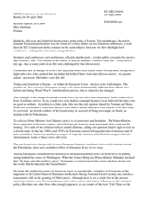 Keynote Speech, Max Jakobson, Finland