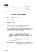 Journal of the 542nd Plenary Meeting of the Forum for Security Co-operation (es)
