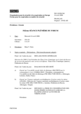 Journal of the 542nd Plenary Meeting of the Forum for Security Co-operation (fr)