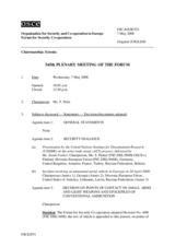 Journal of the 545th Plenary Meeting of the Forum for Security Co-operation