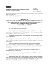 Forum for Security Co-operation Decision, subject to a silence procedure expiring on Monday, 26 March 2008, at 12 Noon
