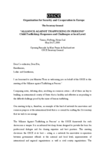 Opening remarks by OSCE Secretary General Marc Perrin de Brichambaut