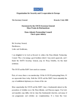 Speech by the OSCE Secretary General Marc Perrin de Brichambaut