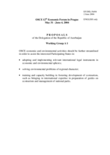 Proposals of the Delegation of the Republic of Azerbaijan, Working Group A1