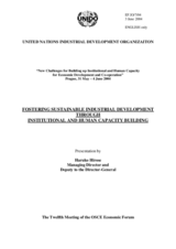 Presentation by Haruko Hirose, Managing Director and Deputy to the Director-General, UNIDO