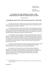 Statement by the French Presidency of the Council of the European Union on the release of political prisoners in Belarus