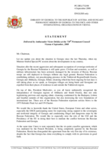 Statement by the Delegation of Georgia on the situation in Georgia