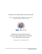 Hearing at the Commission on Security and Cooperation in Europe (U.S. Helsinki Commission)