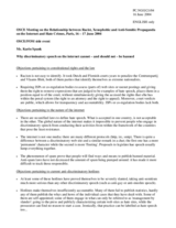 Why discriminatory speech on the internet cannot - and should not - be banned, Karin Spank, The Netherlands