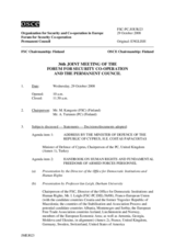 Journal of the 36th Joint Meeting of the Forum for Security Co-operation and the Permanent Council