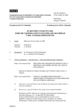 Journal of the 36th Joint Meeting of the Forum for Security Co-operation and the Permanent Council (es)