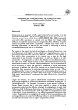 Side Event Report on Compensation and Trafficking Victims: The Work of Civil Society, Human Dimension Implementation Meeting, Warsaw, 8 October 2008
