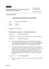 Journal of the 566th Plenary Meeting of the Forum for Security Co-operation