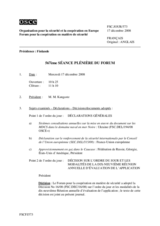 Journal of the 567th Plenary Meeting of the Forum for Security Co-operation (fr)