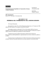 Permanent Council Decision No. 625 (es)
