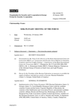 Journal of the 569th Plenary Meeting of the Forum for Security Co-operation