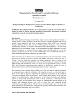 Background Report: Ruling by the European Court of Human Rights on the Blecic v. Croatia case