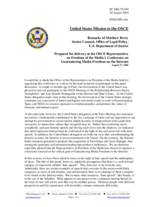 The Perils of Regulating Hate Speech, presentation by Matthew Berry, U.S. Department of Justice