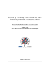 Launch of Teaching Tools to Combat Anti-Semitism for Polish Secondary Schools