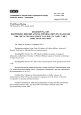 Forum for Security Co-operation Decision No. 1/09