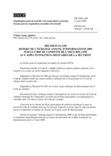 Forum for Security Co-operation Decision No. 1/09 (fr)