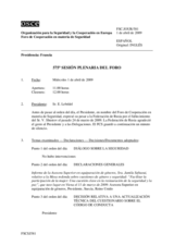 Journal of the 575th Plenary Meeting of the Forum for Security Co-operation (es)