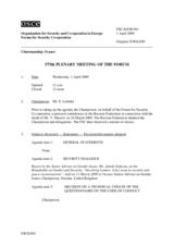 Journal of the 575th Plenary Meeting of the Forum for Security Co-operation