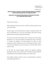 Statement by the Delegation of Denmark, session 1