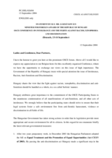 Statement by the Delegation of Hungary, session 1