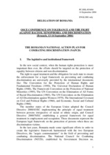 Background information provided by the Delegation of Romania