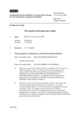 Journal of the 578th Plenary Meeting of the Forum for Security Co-operation (es)