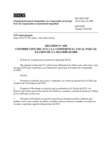 Forum for Security Co-operation Decision No. 3/09 (es)