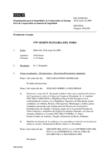 Journal of the 579th Plenary Meeting of the Forum for Security Co-operation (es)