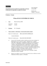 Journal of the 579th Plenary Meeting of the Forum for Security Co-operation (fr)