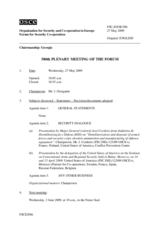 Journal of the 580th Plenary Meeting of the Forum for Security Co-operation