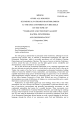 Statement by Ecumenical Patriarch Bartholomeos, opening session