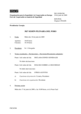 Journal of the 582nd Plenary Meeting of the Forum for Security Co-operation (es)