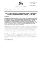 Statement on a SALW Project by the FSC Chairmanship's Co-ordinator for Projects on SALW, Colonel Steve Hartnell