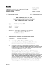 Journal of the 39th Joint Meeting of the Forum for Security Co-operation and the Permanent Council