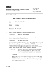 Journal of the 584th Plenary Meeting of the Forum for Security Co-operation