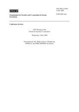 Presentation by Ms. Radica Gareva, Chairperson, SEDM-CC and PMSC/MPFSEE Secretariat