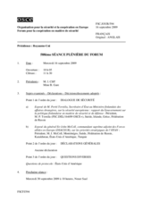 Journal of the 588th Plenary Meeting of the Forum for Security Co-operation (fr)